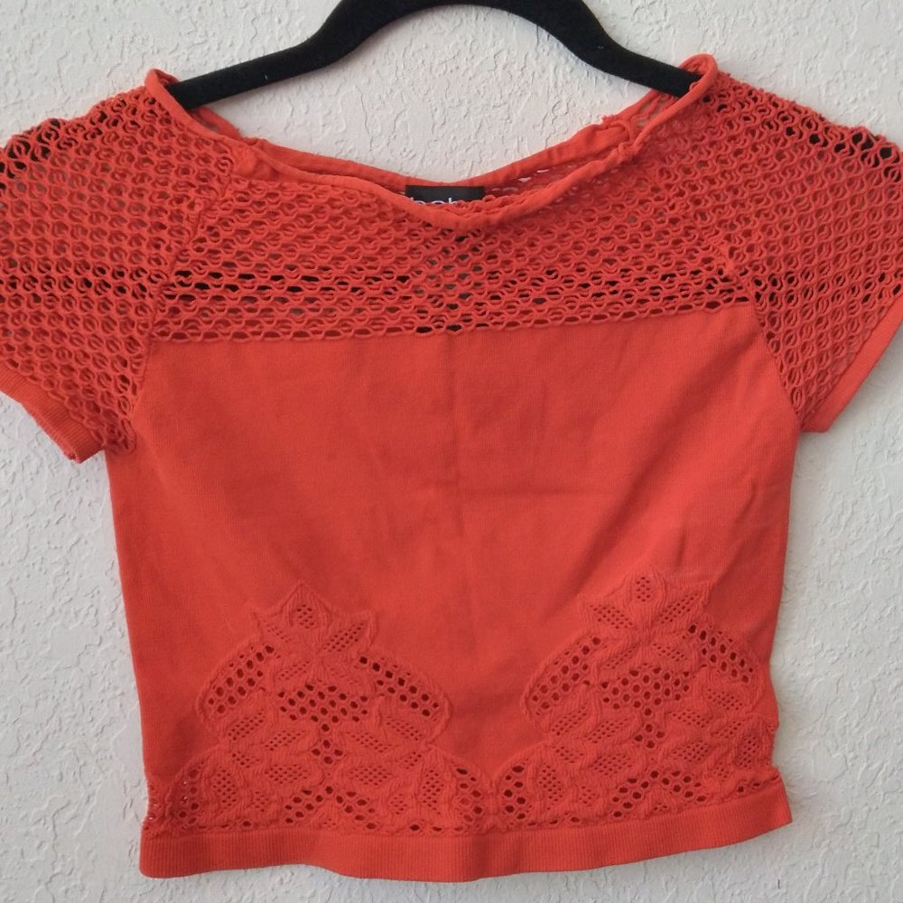 Bebe Crop Knit Top
